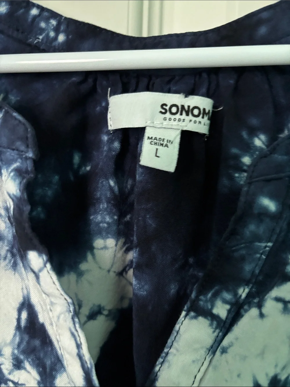 Sonoma Navy, White and Pink Tie-Dye Sleeveless Tank Plus Flowered blue tank top